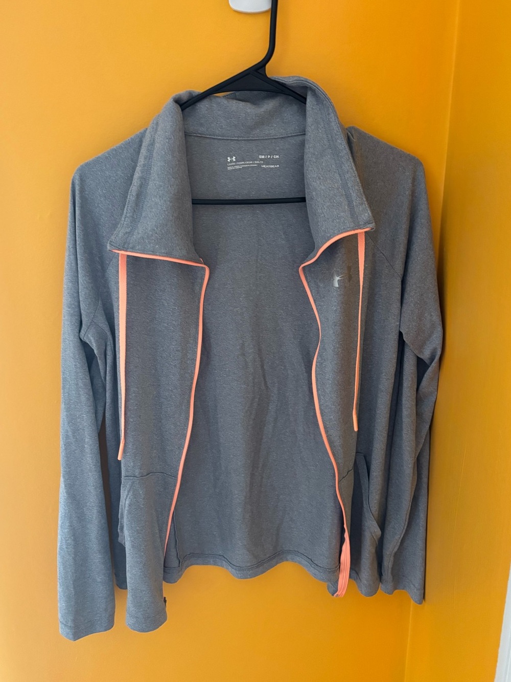 Under Armour Women's Gray Jacket with light orange Trim
